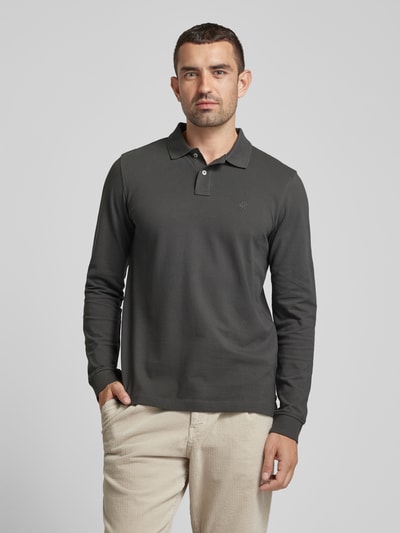 Peek & Cloppenburg MCNEALRegular Fit Poloshirt Mit Label-Stitching In Dunkelgrau