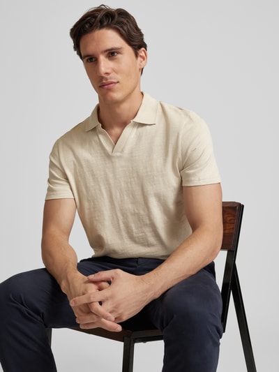 Peek & Cloppenburg MCNEALRegular Fit Poloshirt Mit V-Ausschnitt In Beige