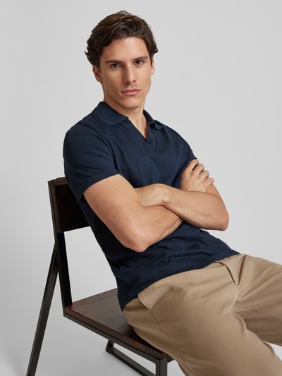 Peek & Cloppenburg MCNEALRegular Fit Poloshirt Mit V-Ausschnitt In Dunkelblau