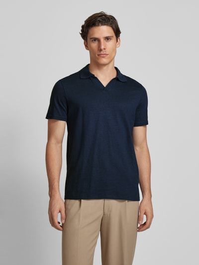 Peek & Cloppenburg MCNEALRegular Fit Poloshirt Mit V-Ausschnitt In Dunkelblau