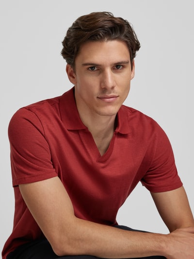 Peek & Cloppenburg MCNEALRegular Fit Poloshirt Mit V-Ausschnitt In Rostrot