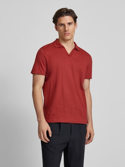Peek & Cloppenburg MCNEALRegular Fit Poloshirt Mit V-Ausschnitt In Rostrot