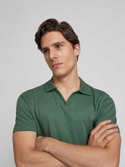 Peek & Cloppenburg MCNEALRegular Fit Poloshirt Mit V-Ausschnitt In Schilf