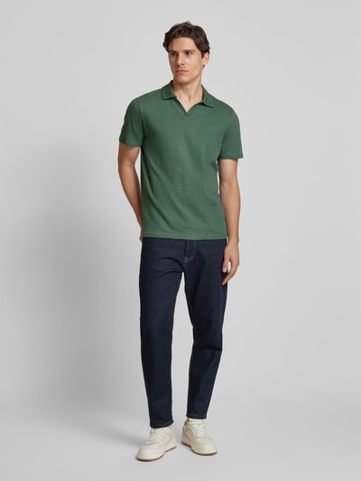 Peek & Cloppenburg MCNEALRegular Fit Poloshirt mit V-Ausschnitt in schilf