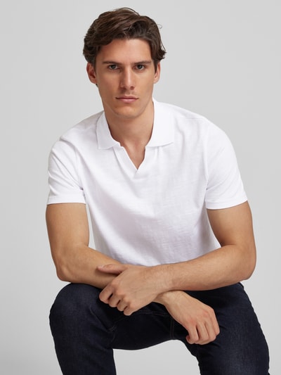 Peek & Cloppenburg MCNEALRegular Fit Poloshirt Mit V-Ausschnitt In Weiss
