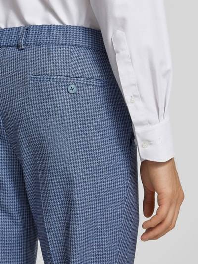 Peek & Cloppenburg MCNEALRegular Fit Stoffhose Mit Hahnentrittmuster In Blau