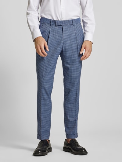 Peek & Cloppenburg MCNEALRegular Fit Stoffhose Mit Hahnentrittmuster In Blau