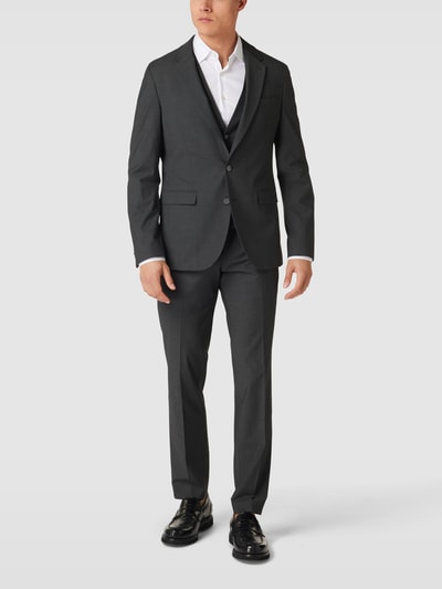 Peek & Cloppenburg MCNEALSlim Fit 2-Knopf-Sakko mit Pattentaschen in anthrazit