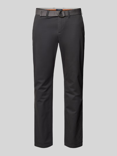 Peek & Cloppenburg MCNEALSlim Fit Chino Mit Gürtel In Dunkelgrau