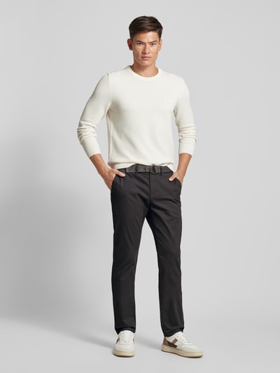 Peek & Cloppenburg MCNEALSlim Fit Chino mit Gürtel in dunkelgrau
