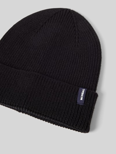 Peek & Cloppenburg MCNEALStrickmütze Aus Viskose-Mix Mit Label-Detail In Black