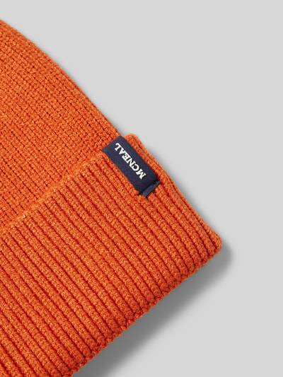 Peek & Cloppenburg MCNEALStrickmütze Aus Viskose-Mix Mit Label-Detail In Dunkelorange