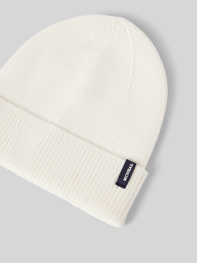 Peek & Cloppenburg MCNEALStrickmütze Aus Viskose-Mix Mit Label-Detail In Offwhite