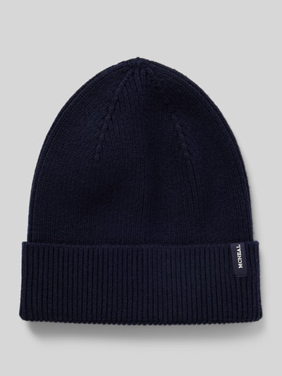 Peek & Cloppenburg MCNEALStrickmütze aus Viskose-Mix mit Label-Detail in marine