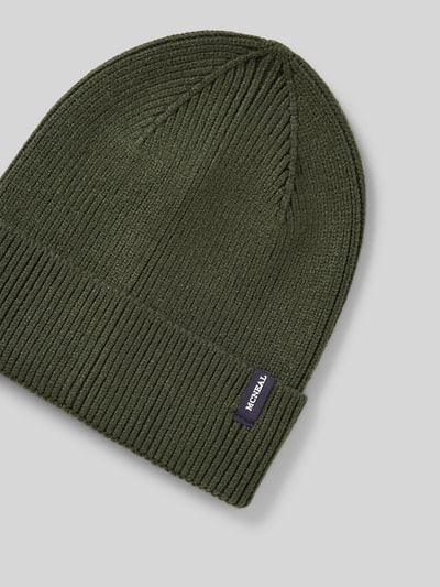 Peek & Cloppenburg MCNEALStrickmütze Aus Viskose-Mix Mit Label-Detail In Dunkelgruen