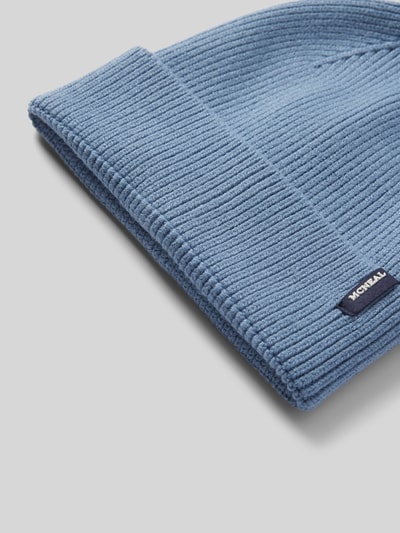 Peek & Cloppenburg MCNEALStrickmütze Aus Viskose-Mix Mit Label-Detail In Jeansblau