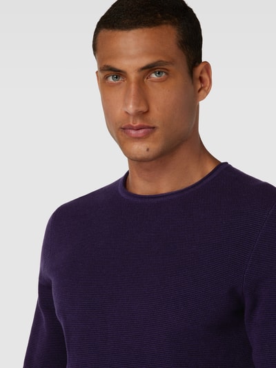 Peek & Cloppenburg MCNEALStrickpullover Mit Rundhalsausschnitt In Aubergine Melange