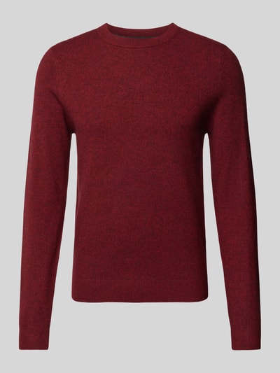 Peek & Cloppenburg MCNEALStrickpullover Mit Rundhalsausschnitt In Dunkelrot Melange