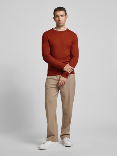 Peek & Cloppenburg MCNEALStrickpullover mit Rundhalsausschnitt in terra melange