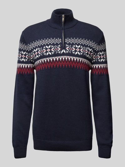 Peek & Cloppenburg MCNEALStrickpullover Mit Stehkragen In Dunkelblau