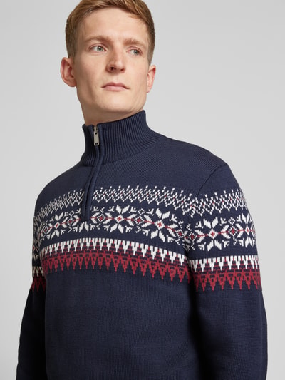 Peek & Cloppenburg MCNEALStrickpullover Mit Stehkragen In Dunkelblau