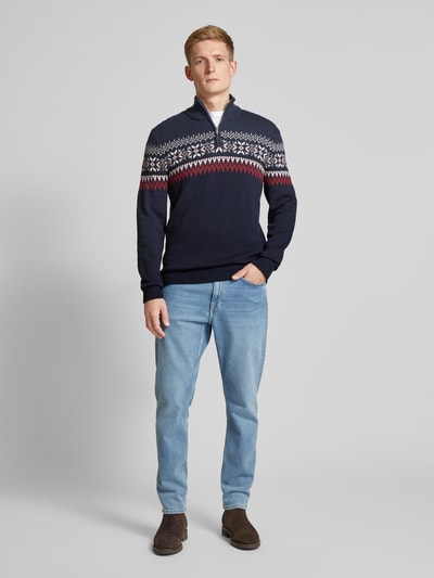 Peek & Cloppenburg MCNEALStrickpullover mit Stehkragen in dunkelblau