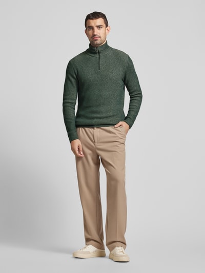 Peek & Cloppenburg MCNEALStrickpullover mit Troyer-Kragen in bottle