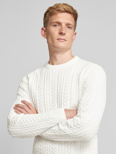 Peek & Cloppenburg MCNEALStrickpullover Mit Zopfmuster In Offwhite