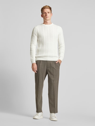Peek & Cloppenburg MCNEALStrickpullover mit Zopfmuster in offwhite