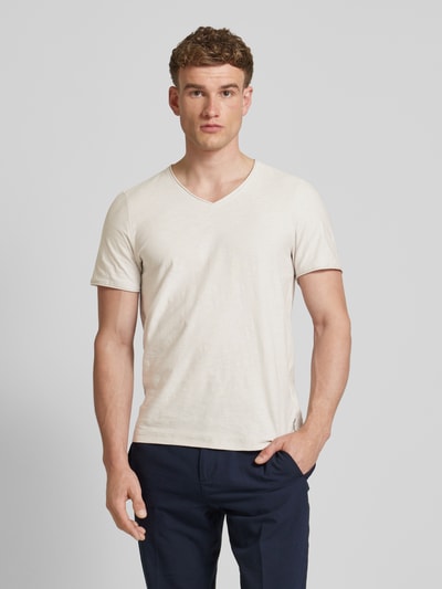 Peek & Cloppenburg MCNEALT-Shirt Mit V-Ausschnitt In Hellgrau