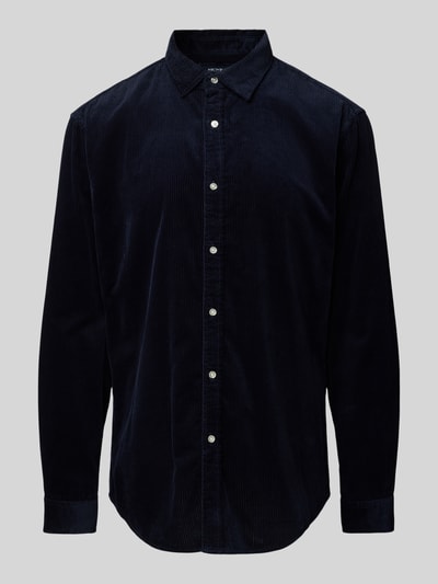 Peek & Cloppenburg MCNEALTailored Fit Cordhemd Mit Kentkragen In Dunkelblau
