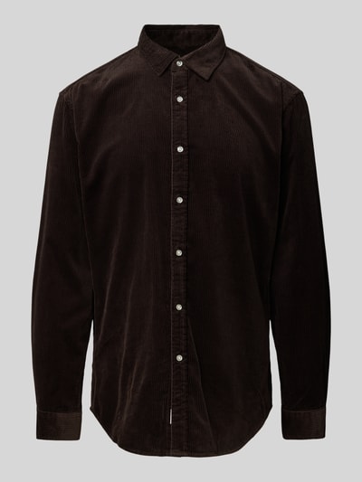 Peek & Cloppenburg MCNEALTailored Fit Cordhemd Mit Kentkragen In Hazel Melange