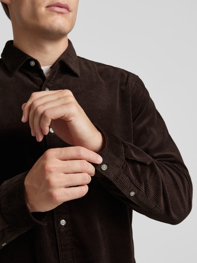 Peek & Cloppenburg MCNEALTailored Fit Cordhemd Mit Kentkragen In Hazel Melange
