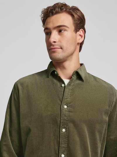 Peek & Cloppenburg MCNEALTailored Fit Cordhemd Mit Kentkragen In Khaki