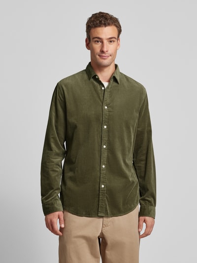 Peek & Cloppenburg MCNEALTailored Fit Cordhemd Mit Kentkragen In Khaki