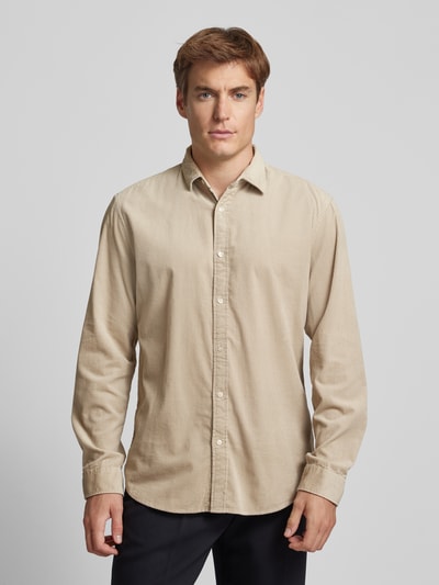 Peek & Cloppenburg MCNEALTailored Fit Cordhemd Mit Kentkragen In Kitt