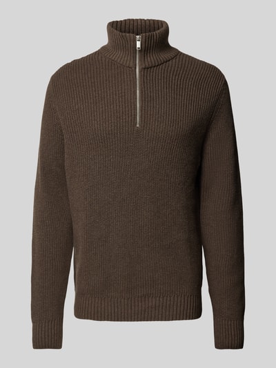 Peek & Cloppenburg MCNEALTroyer Mit Gerippten Abschlüssen In Dunkelbraun Melange