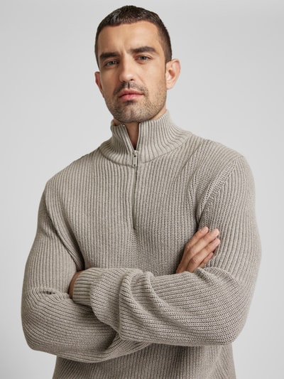 Peek & Cloppenburg MCNEALTroyer Mit Gerippten Abschlüssen In Graphit Melange