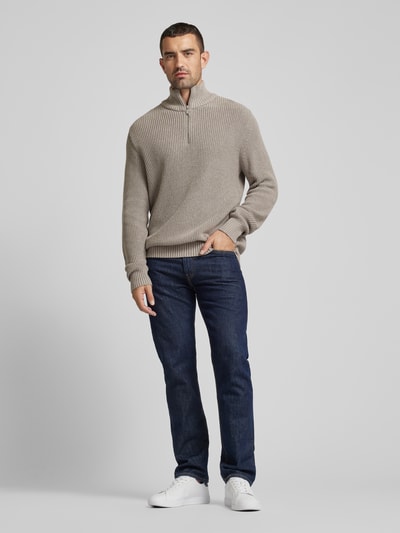 Peek & Cloppenburg MCNEALTroyer mit gerippten Abschlüssen in graphit melange