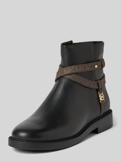 Peek & Cloppenburg MICHAEL Michael KorsLederboots mit Label-Applikation Modell 'ABIGAIL' in black