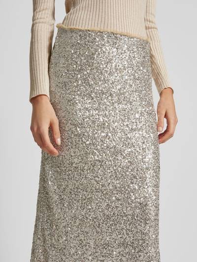 Peek & Cloppenburg Milano ItalyMidirock Mit Pailletten Und Elastischem Bund In Silber