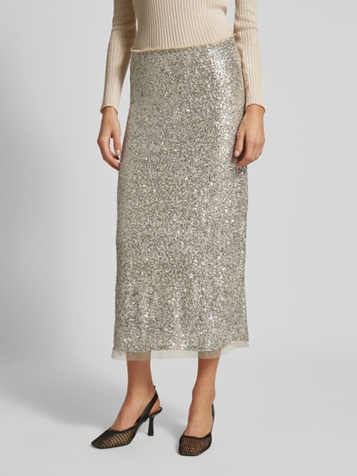 Peek & Cloppenburg Milano ItalyMidirock Mit Pailletten Und Elastischem Bund In Silber