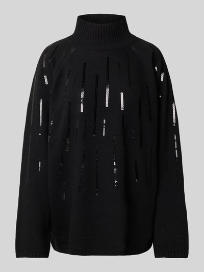 Peek & Cloppenburg Milano ItalyStrickpullover Mit Paillettenbesatz In Black