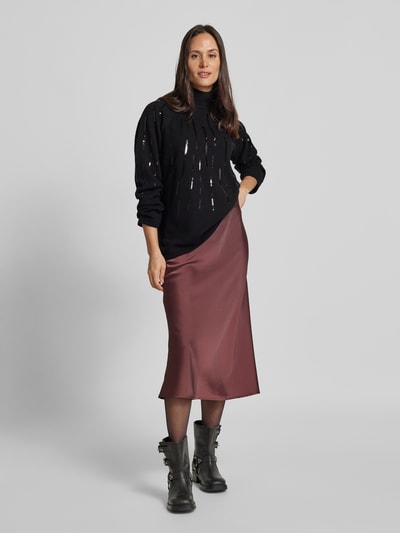 Peek & Cloppenburg Milano ItalyStrickpullover mit Paillettenbesatz in black
