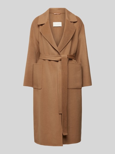 Peek & Cloppenburg Milano ItalyWollmantel Mit Bindegürtel In Camel