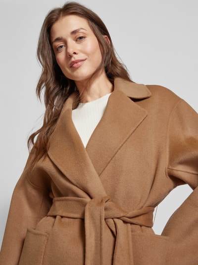 Peek & Cloppenburg Milano ItalyWollmantel Mit Bindegürtel In Camel