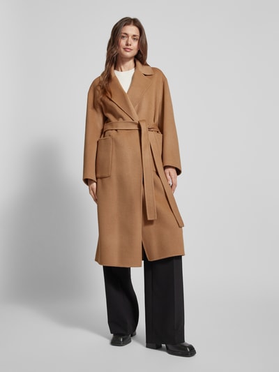 Peek & Cloppenburg Milano ItalyWollmantel Mit Bindegürtel In Camel