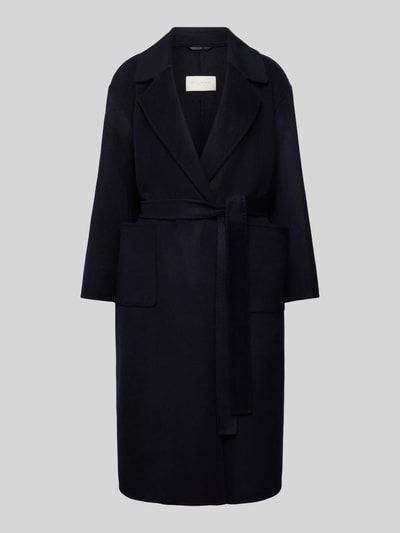 Peek & Cloppenburg Milano ItalyWollmantel Mit Bindegürtel In Dunkelblau