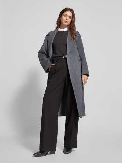 Peek & Cloppenburg Milano ItalyWollmantel mit Bindegürtel in mittelgrau melange