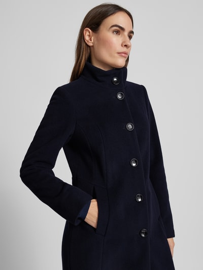 Peek & Cloppenburg Milo CoatsSlim Fit Wollmantel Mit Stehkragen Modell 'Elsa' In Marine